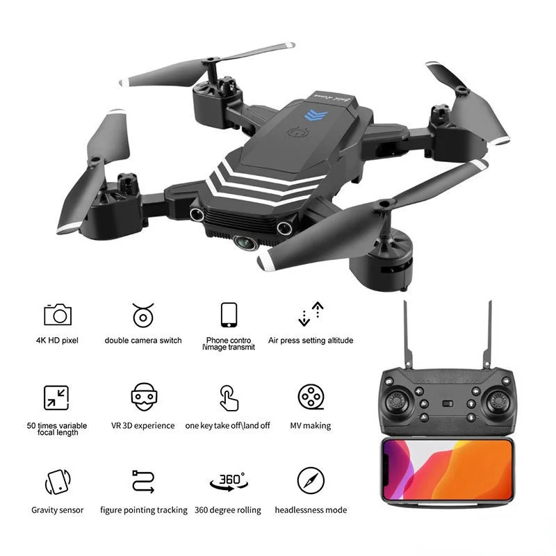 LS11 RC Drone 4K With Camera HD 1080P Mini Foldable Dron FPV Wifi Drones Professional Quadcopter Hold Mode Dual Cameras Kid Toys
LS11 RC Drone 4K With Camera HD 1080P Mini Foldable Dron FPV Wifi Drones Professional Quadcopter Hold Mode Dual Cameras Kid Toys
