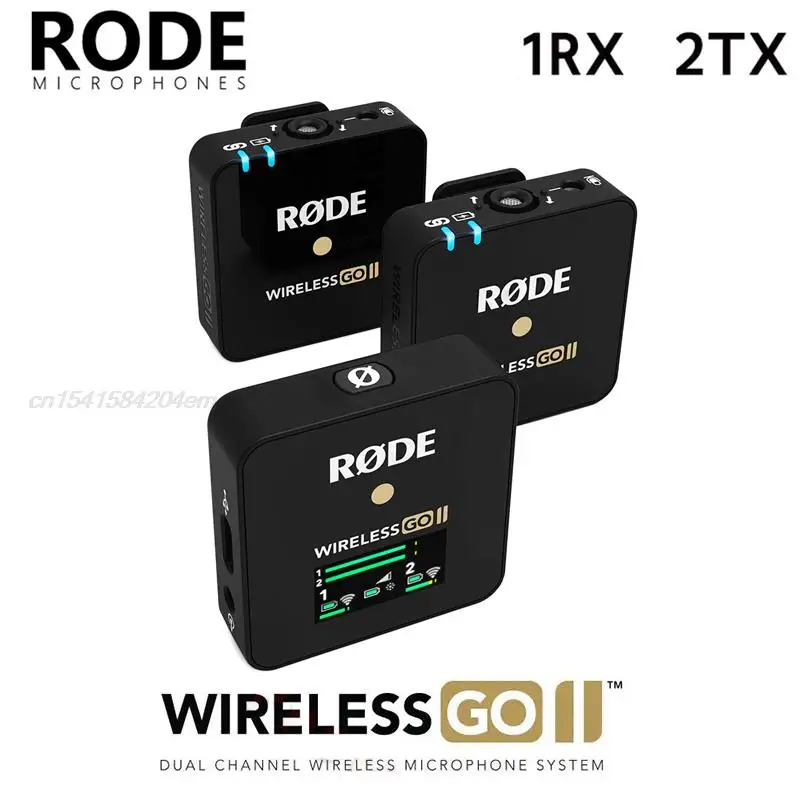 Двойной беспроводной микрофон RODE Wireless Go II lavручной работы передатчик в комплекте