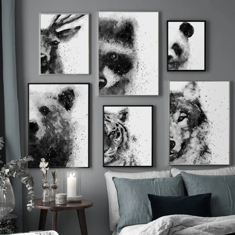 Bear Wolf Deer Panda Tiger Raccoon Animal Wall Art Canvas Painting For Living Room Decor Nordic Posters and Prints Wall Pictures
Bear Wolf Deer Panda Tiger Raccoon Animal Wall Art Canvas Painting For Living Room Decor Nordic Posters and Prints Wall Pictures