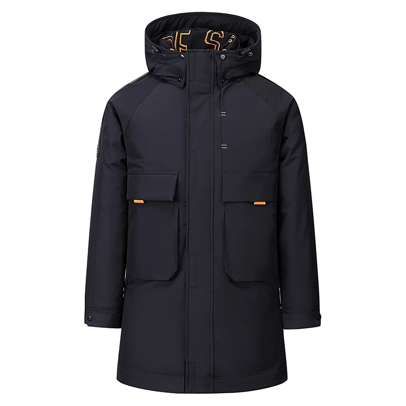 Мужская зимняя однотонная куртка на белом утином пуху с воротником-стойкой, теплая Толстая мужская куртка со съемной шапкой, Повседневная п... 
Мужская зимняя однотонная куртка на белом утином пуху с воротником-стойкой, теплая Толстая мужская куртка со съемной шапкой, Повседневная п...