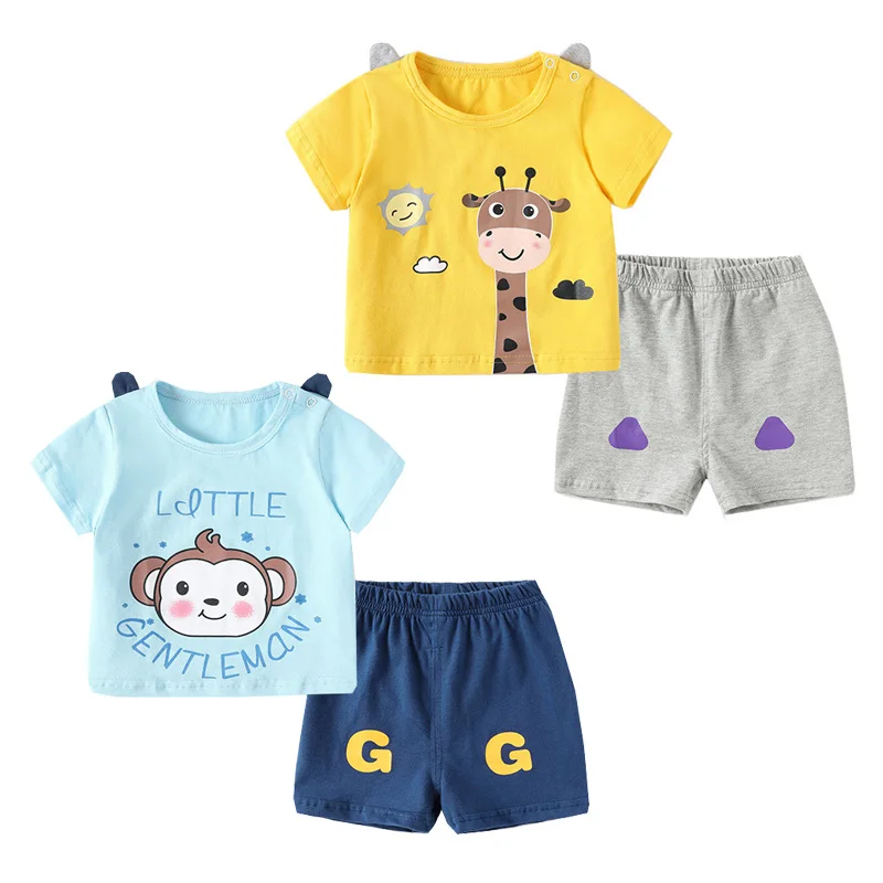 Summer Baby Clothes Sets Toddler Tshirt + Shorts Cotton Lovely Cartoon Newborn Tops + Pant Children Kids Kits
Summer Baby Clothes Sets Toddler Tshirt + Shorts Cotton Lovely Cartoon Newborn Tops + Pant Children Kids Kits