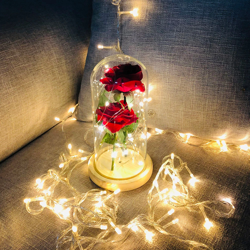 LED Light Artificial Roses Flowers In A Glass Dome Home Party Wedding Decor Gift For Birthday, Valentine'S Day, Mother'S Day
LED Light Artificial Roses Flowers In A Glass Dome Home Party Wedding Decor Gift For Birthday, Valentine'S Day, Mother'S Day