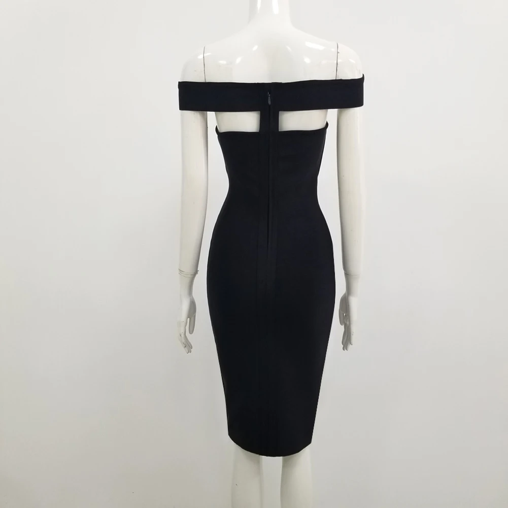 2020 Women Sexy Off the Shoulder Thick Rayo Black Bandage Dress Evening Celebrity Thick Rayon Chic Party Dress Vestido
2020 Women Sexy Off the Shoulder Thick Rayo Black Bandage Dress Evening Celebrity Thick Rayon Chic Party Dress Vestido