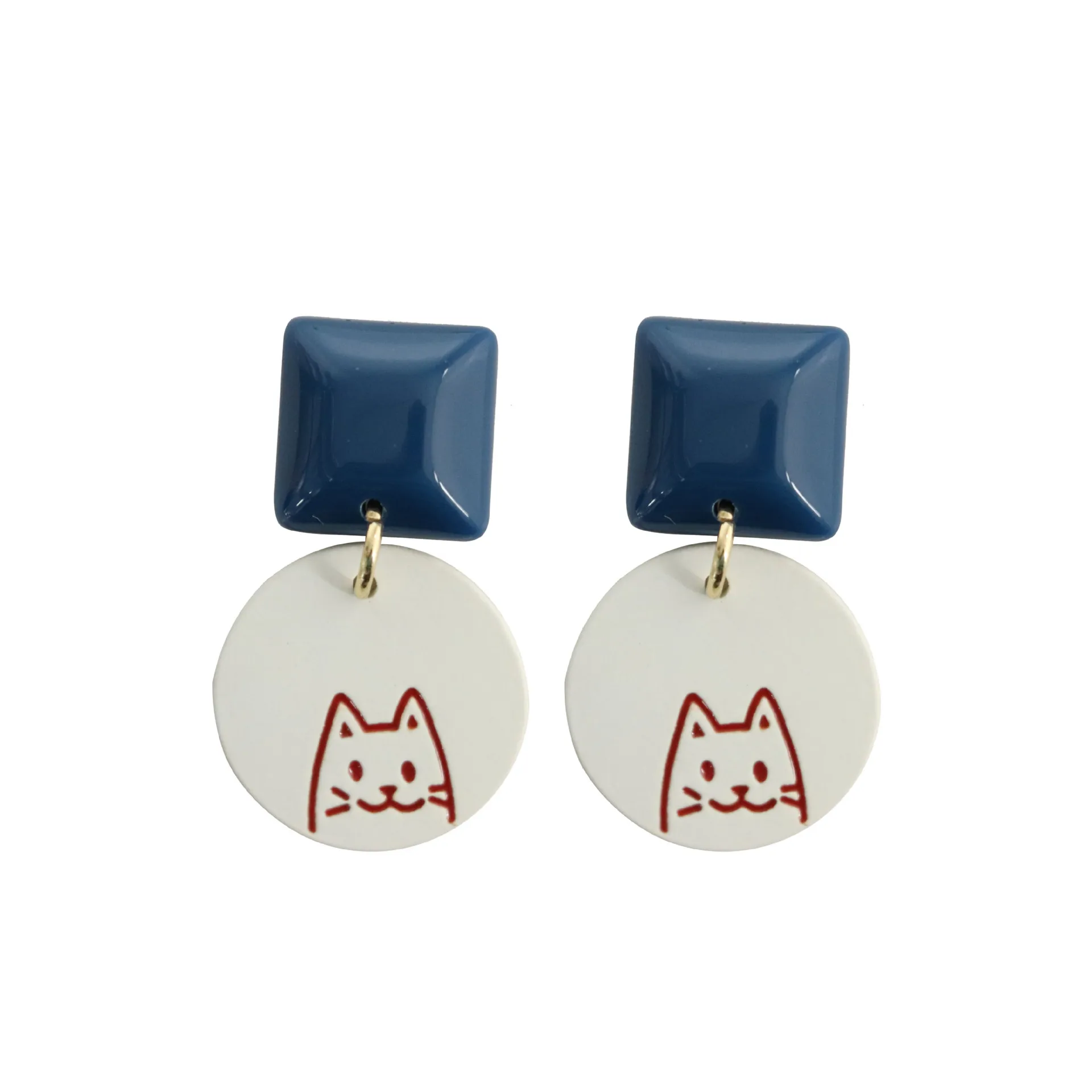 Silver Needle Simple Wind Cute Cat Klein Blue Geometric Stud Earrings Korean Dongdaemun Temperament Earrings Ear Clip Female
Silver Needle Simple Wind Cute Cat Klein Blue Geometric Stud Earrings Korean Dongdaemun Temperament Earrings Ear Clip Female