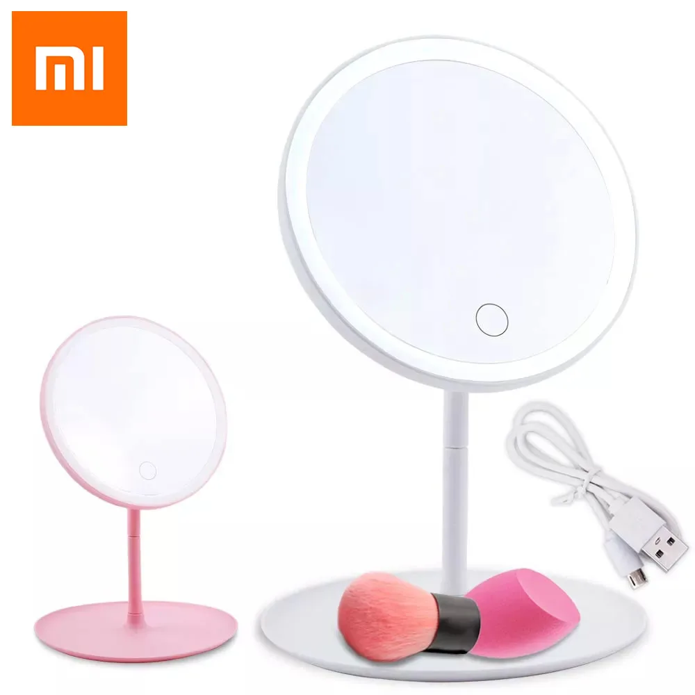 XIAOMI Led Light Makeup Mirror Storage LED Face Mirror 180 Adjustable Touch Dimmer USB Led Vanity Mirror Desk Cosmetic Mirror
XIAOMI Led Light Makeup Mirror Storage LED Face Mirror 180 Adjustable Touch Dimmer USB Led Vanity Mirror Desk Cosmetic Mirror