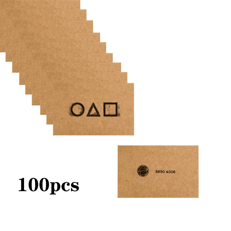 50/100pcs Squid Game Business Card Card The Same Squid Game Invitation Thank You Greeting Card Thank You Card Seller Gift
50/100pcs Squid Game Business Card Card The Same Squid Game Invitation Thank You Greeting Card Thank You Card Seller Gift