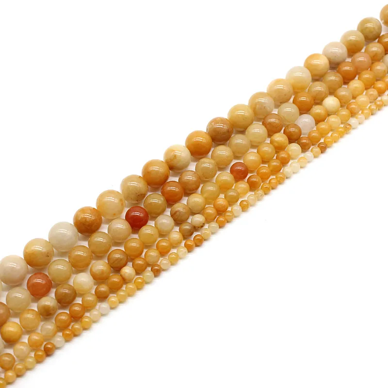

Natural Stone Yellow Aventurine Gem Beads 15" Strand 4 6 8 10 12mm Pick Size For Jewelry Making DIY Bracelet Necklace Accessory