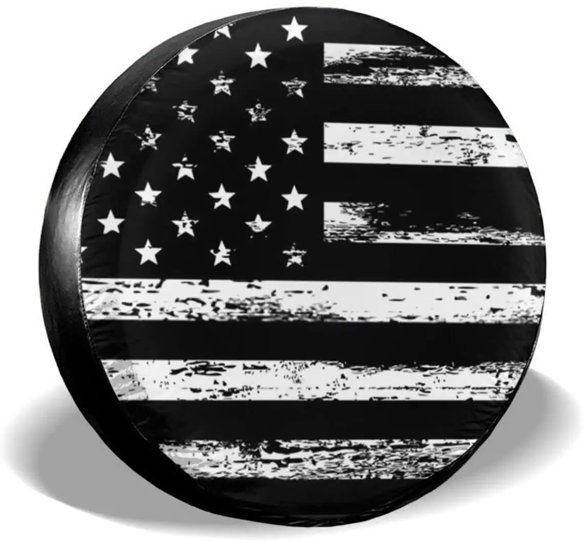 Retro Black White American Flag Spare Tire Cover Dustproof Wheel Cover for RV Trailer Truck SUV 14" 15" 16" 17"
Retro Black White American Flag Spare Tire Cover Dustproof Wheel Cover for RV Trailer Truck SUV 14" 15" 16" 17"