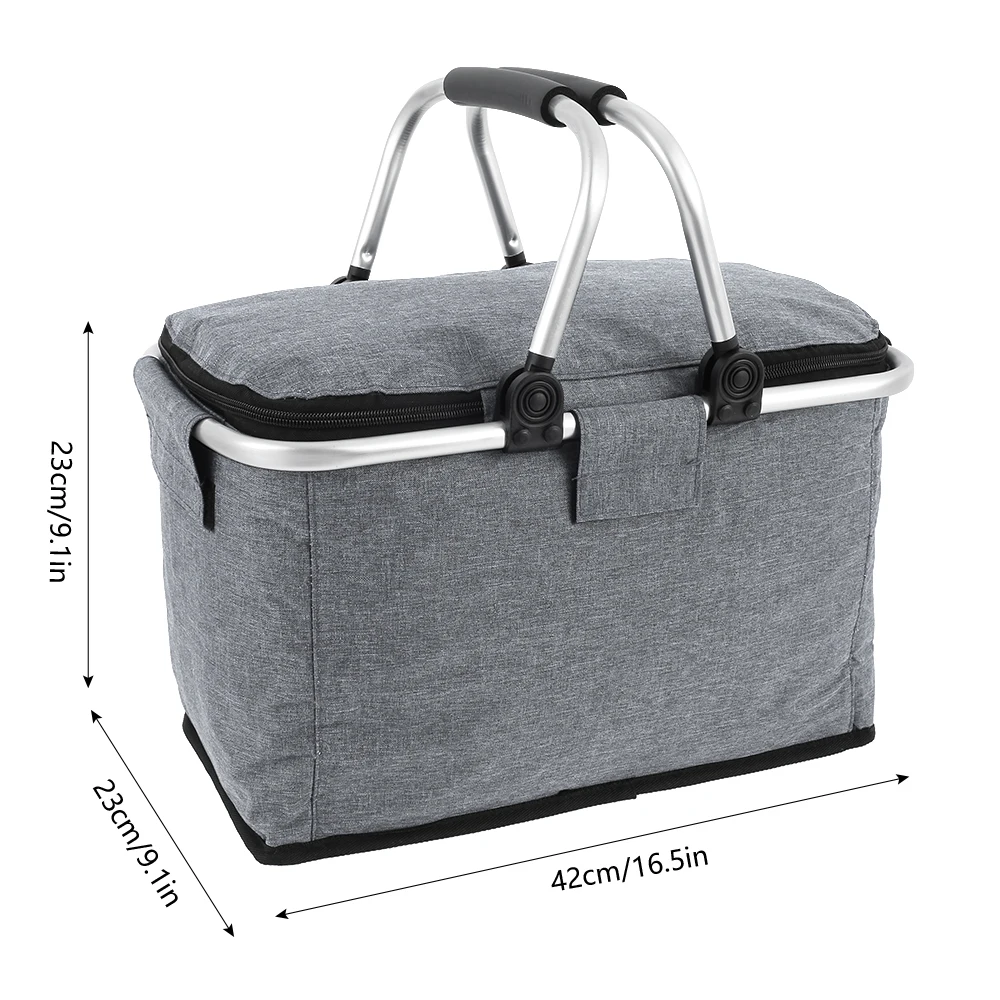 Folding Insulated Picnic Cooler Basket Portable Large Capacity Travel Grocery Shopping Bag Foldable Waterproof Lunch Tote Bag
Folding Insulated Picnic Cooler Basket Portable Large Capacity Travel Grocery Shopping Bag Foldable Waterproof Lunch Tote Bag