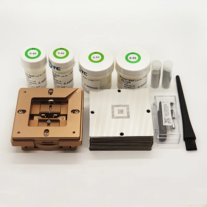80MM 90MM Rotary type universal Reballing station with 15MM ESD brush and BGA stencils 362pcs set for BGA Rework
80MM 90MM Rotary type universal Reballing station with 15MM ESD brush and BGA stencils 362pcs set for BGA Rework