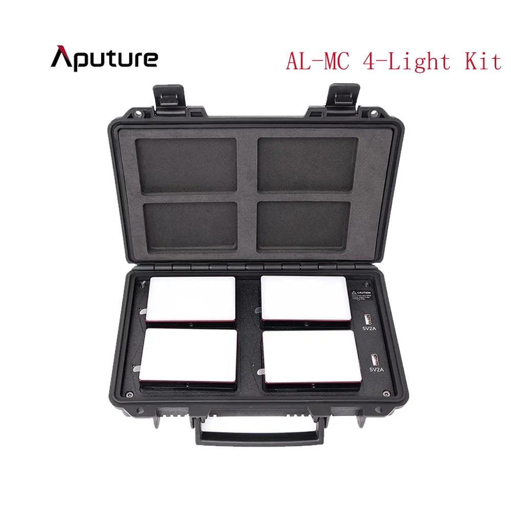 

Aputure MC 4-светильник дорожный набор фотостудия Mini заполнить светильник 3200K-6500K Си Цвет Управление мини RGB Светодиодный светильник с зарядный ч...