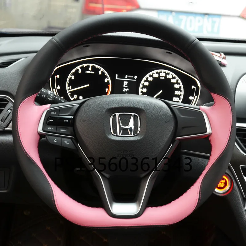 DIY hand-stitched steering wheel cover fit for Honda CR-V Civic Vrzel Accord Jade City Fit Avancier Brerze leather grip cover
DIY hand-stitched steering wheel cover fit for Honda CR-V Civic Vrzel Accord Jade City Fit Avancier Brerze leather grip cover