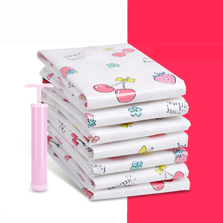Premium Compression Vacuum Bag Storage Bags Organizer Clothes Cute Fruit Space Saver Dustproof Reusable Home Wardrobe Organizer
Premium Compression Vacuum Bag Storage Bags Organizer Clothes Cute Fruit Space Saver Dustproof Reusable Home Wardrobe Organizer