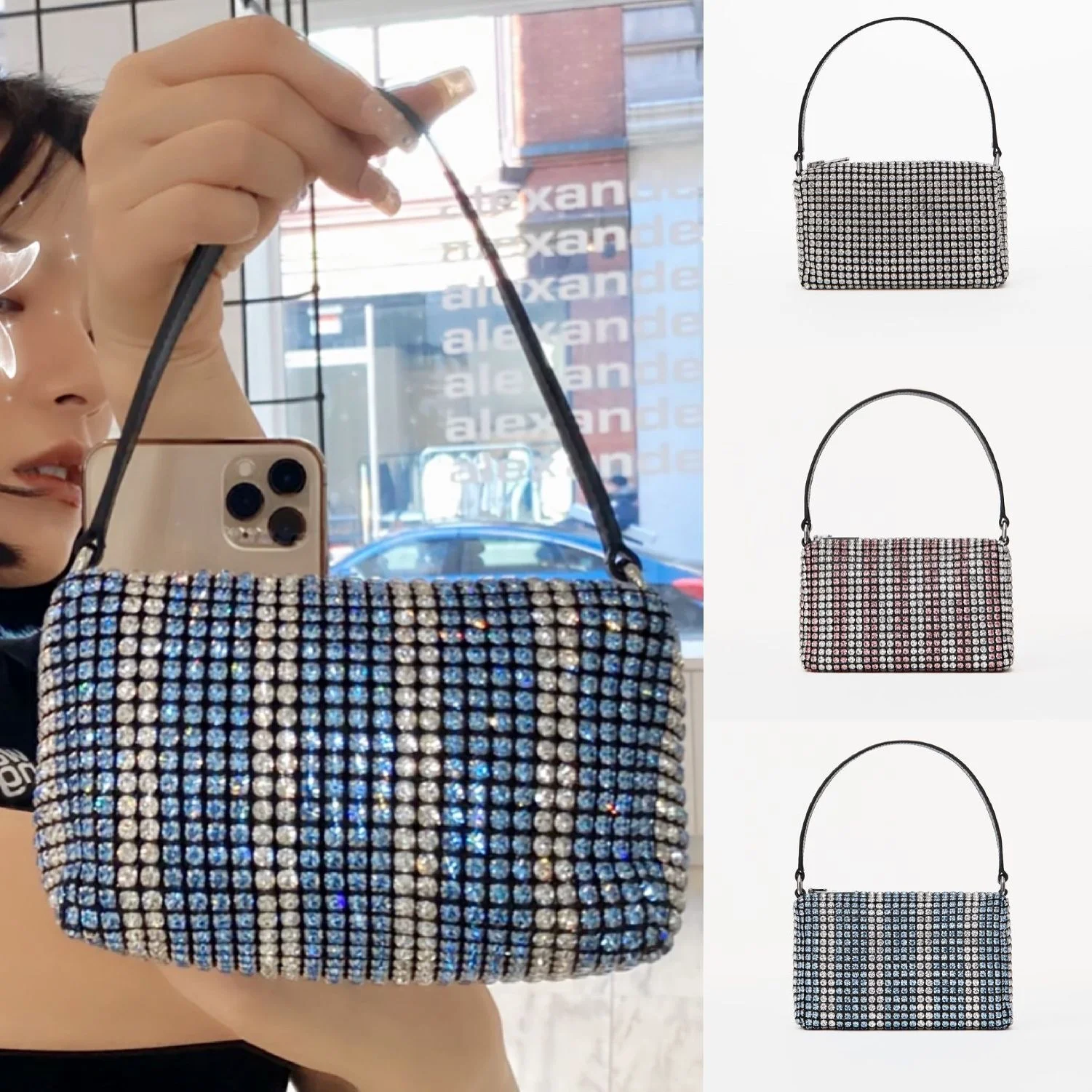 Women Diamond Handbag Vintage Crystal Evening Bag Wedding Party Bride Clutch Bag Purse Rhinestone Shoulder travel Bag
Women Diamond Handbag Vintage Crystal Evening Bag Wedding Party Bride Clutch Bag Purse Rhinestone Shoulder travel Bag