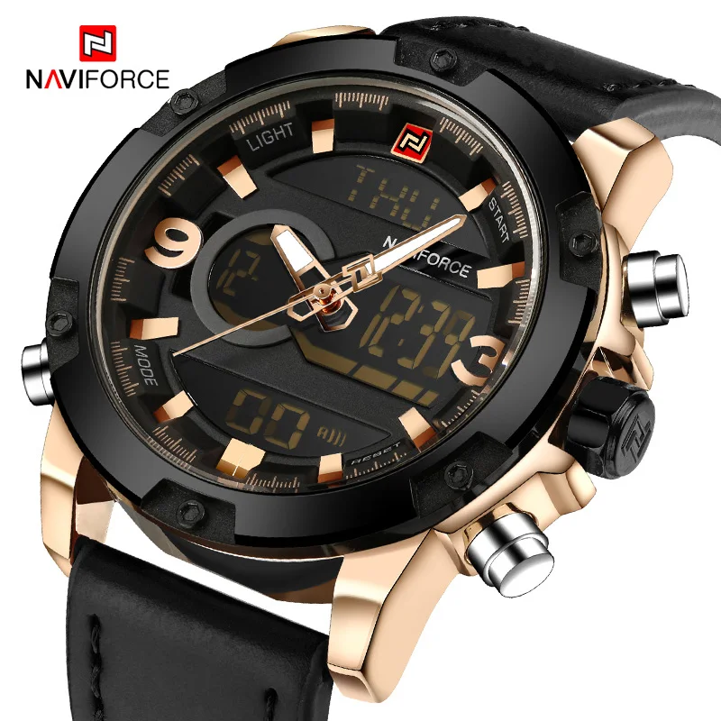 Naviforce Top Brand Luxury Sport Digital Military Men Watch Genuine Leather Strap Week Display Man Wristwatch Relogio Masculino
Naviforce Top Brand Luxury Sport Digital Military Men Watch Genuine Leather Strap Week Display Man Wristwatch Relogio Masculino