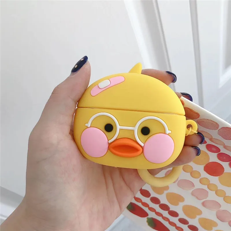 Чехол для Airpods 3 2021, милый мультяшный силиконовый чехол утка для Airpods Pro/Airpods 1/2/Airpods 3 поколения Чехол 
Чехол для Airpods 3 2021, милый мультяшный силиконовый чехол утка для Airpods Pro/Airpods 1/2/Airpods 3 поколения Чехол