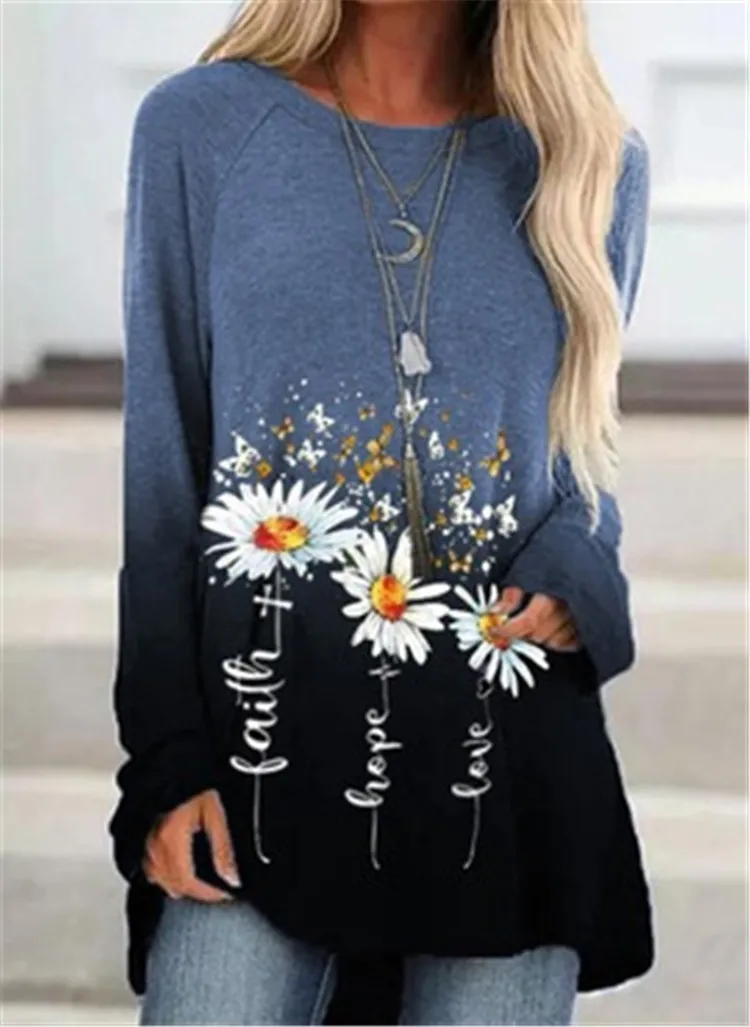 Flower Butterfly Printed t Shirt Women Long Sleeve O-Neck Pullover Tops Ladies T-Shirt Koszulki Damskie Plus Size Tshirt Women
Flower Butterfly Printed t Shirt Women Long Sleeve O-Neck Pullover Tops Ladies T-Shirt Koszulki Damskie Plus Size Tshirt Women