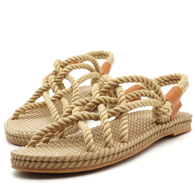 Women Sandals 2019 Fashion Summer Shoes Woman Flat Sandals Hemp Rope Lace Up Gladiator Sandals Non-slip Beach Chaussures Femme
Women Sandals 2019 Fashion Summer Shoes Woman Flat Sandals Hemp Rope Lace Up Gladiator Sandals Non-slip Beach Chaussures Femme