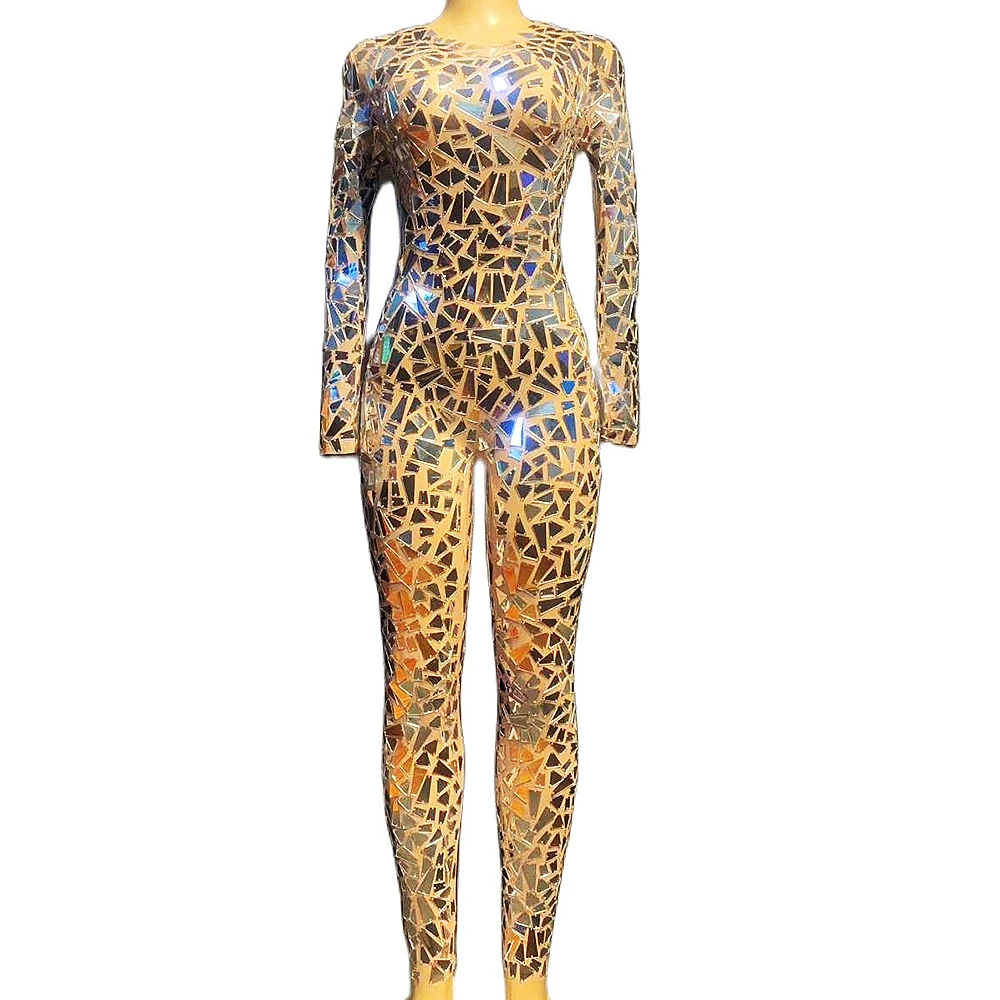 Long Sleeve Net Yarn Transparent Women Jumpsuit Sparkling Sequins Mirror Reflective Bodysuits Evening Prom Birthday Party Outfit
Long Sleeve Net Yarn Transparent Women Jumpsuit Sparkling Sequins Mirror Reflective Bodysuits Evening Prom Birthday Party Outfit