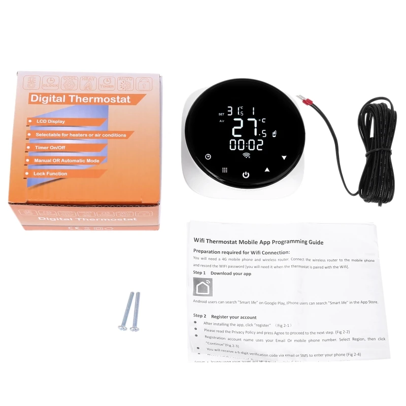 Smart Wifi Thermostat 16A Electric Floor Heating App & Voice Remote Control Tuya Dropshipping
Smart Wifi Thermostat 16A Electric Floor Heating App & Voice Remote Control Tuya Dropshipping