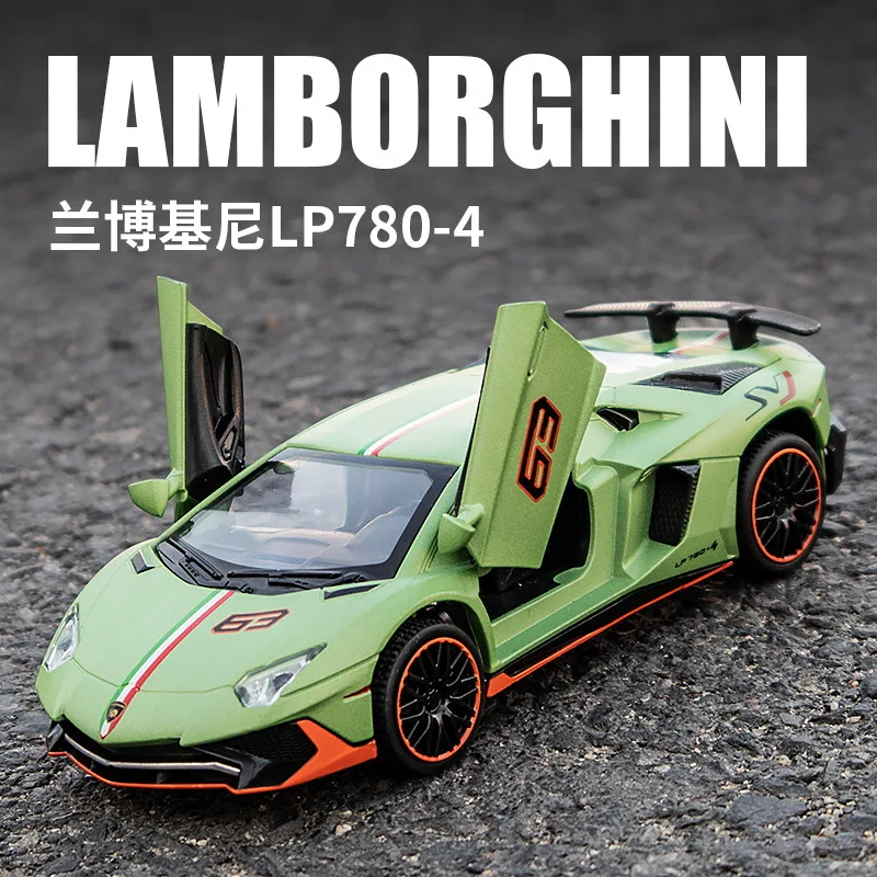 Модель автомобиля Lamborghini LP780-4 Supercar 1/32, модель автомобиля из сплава, металлическая, с возможностью открывания дверей, со звуком светильник, де...
Модель автомобиля Lamborghini LP780-4 Supercar 1/32, модель автомобиля из сплава, металлическая, с возможностью открывания дверей, со звуком светильник, де...