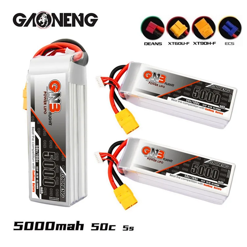 Original GNB HV LiPo Battery 5S 18.5V 5000mAh 50C/100C with XT30/XT60/XT90/T Plug For FPV Drone RC Helicopter Car Boat RC Parts
Original GNB HV LiPo Battery 5S 18.5V 5000mAh 50C/100C with XT30/XT60/XT90/T Plug For FPV Drone RC Helicopter Car Boat RC Parts