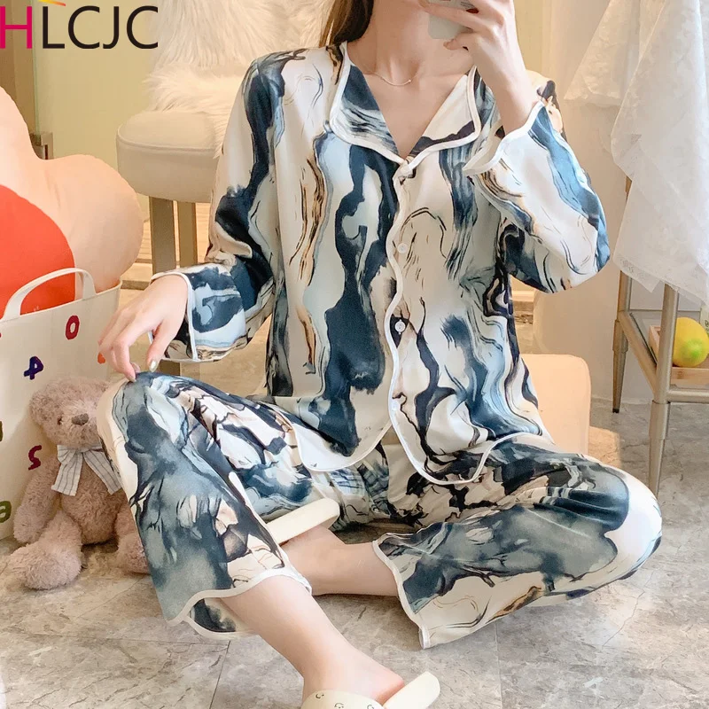 Шелковая атласная пижама с чернильным принтом для женщин, пижама для женщин, одежда для сна с длинным рукавом, Женский Пижамный костюм, женс...
Шелковая атласная пижама с чернильным принтом для женщин, пижама для женщин, одежда для сна с длинным рукавом, Женский Пижамный костюм, женс...