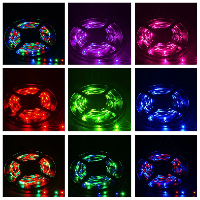 5M 3528 RGB Светодиодные ленты светильник 300 светодиодов DC 12V красного зеленого и