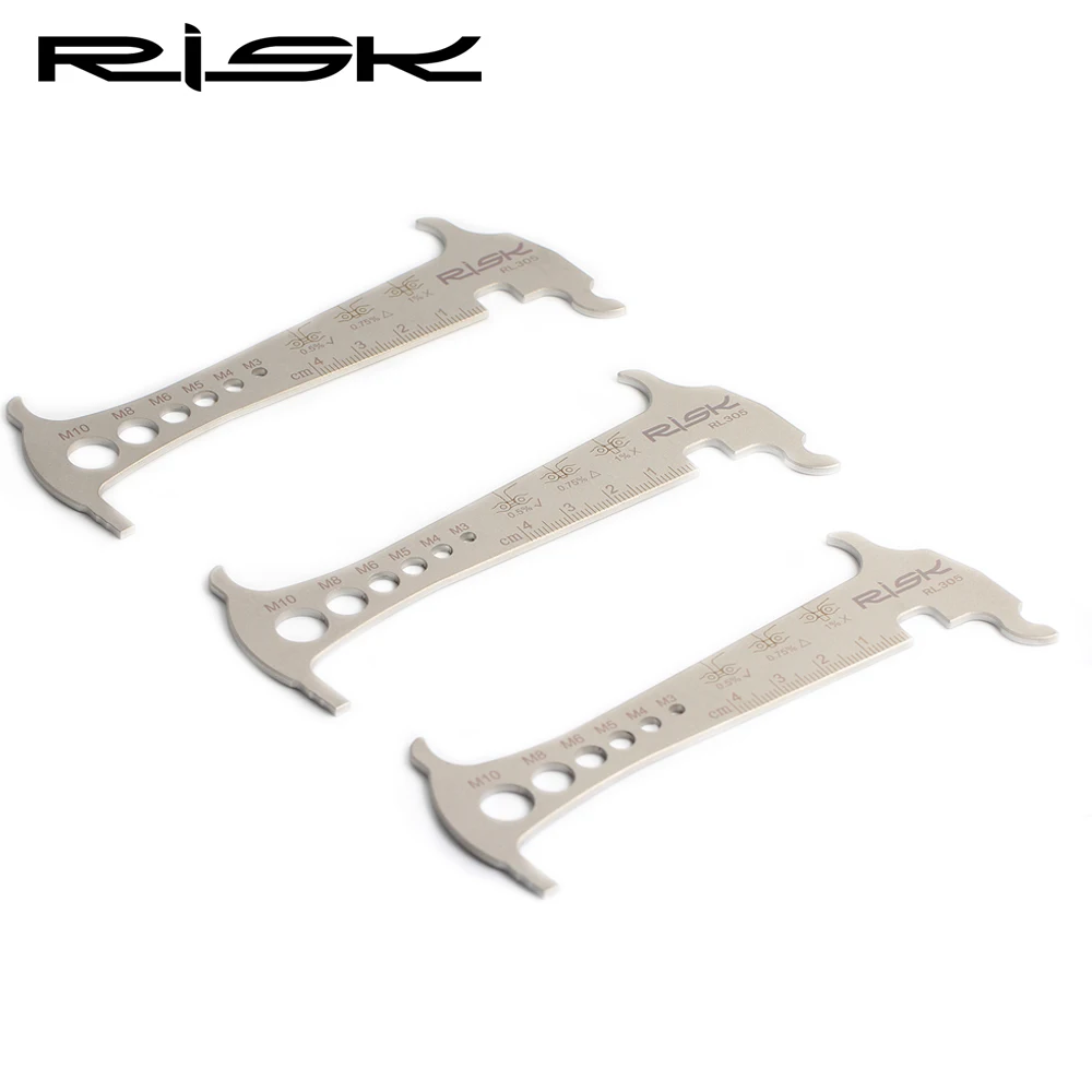 Risk Stainless Steel Go/No-go Bike 3 in 1 Chain Checker MTB Bike Road Bicycle Chain Wear Loss Indicator Checker W/Chain Hook
Risk Stainless Steel Go/No-go Bike 3 in 1 Chain Checker MTB Bike Road Bicycle Chain Wear Loss Indicator Checker W/Chain Hook