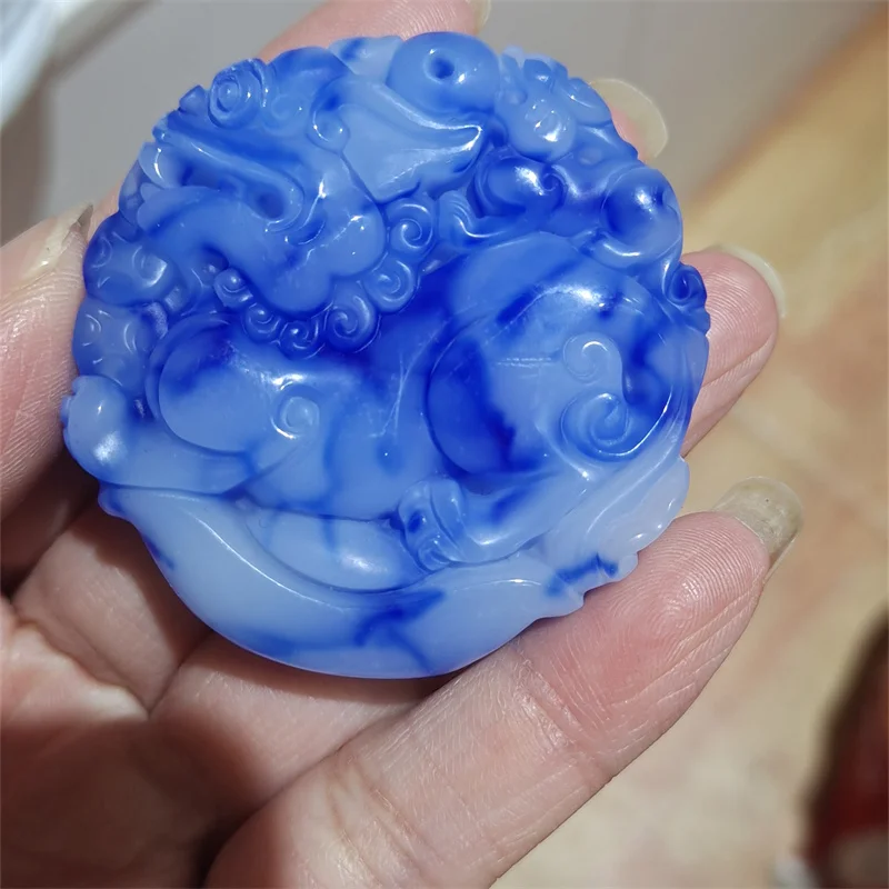 Hot Selling Natural Hand-carve Blue and White Jade Necklace Pendant Fashion Jewelry Accessories Men Women Luck Gifts
Hot Selling Natural Hand-carve Blue and White Jade Necklace Pendant Fashion Jewelry Accessories Men Women Luck Gifts