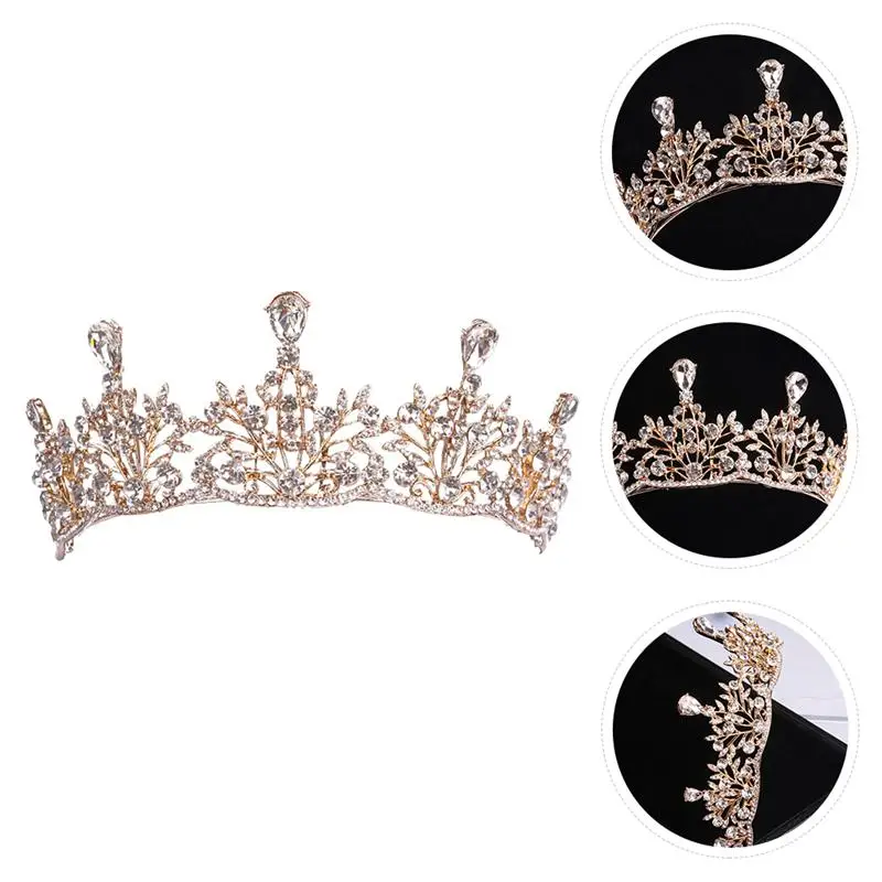 1pc Elegant Wedding Bride Crown Headdress Rhinestone Crown Wedding Headdress
1pc Elegant Wedding Bride Crown Headdress Rhinestone Crown Wedding Headdress