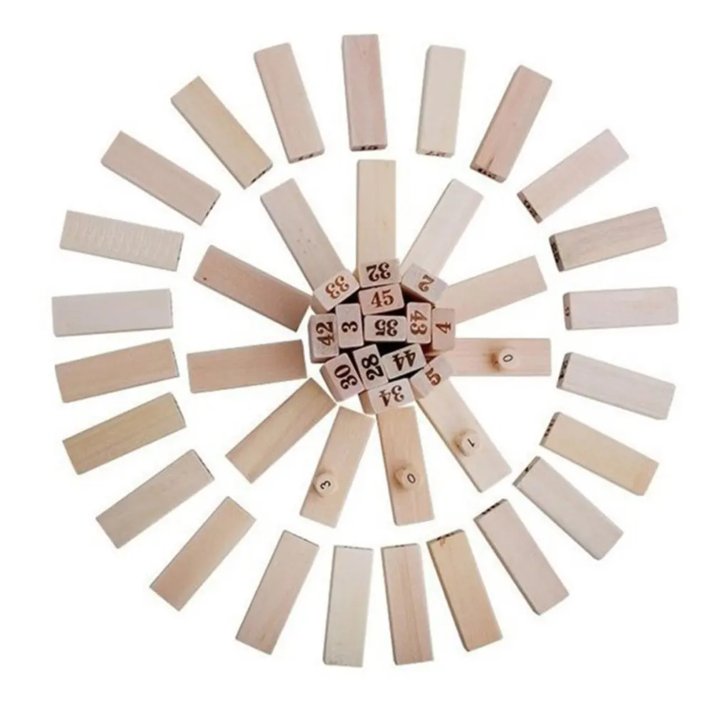 54 Pieces Number Toppling Timbers Wooden Blocks Game Stacking Blocks Stacking Tower Fun Outdoor Lawn Yard Game Education Toys
54 Pieces Number Toppling Timbers Wooden Blocks Game Stacking Blocks Stacking Tower Fun Outdoor Lawn Yard Game Education Toys