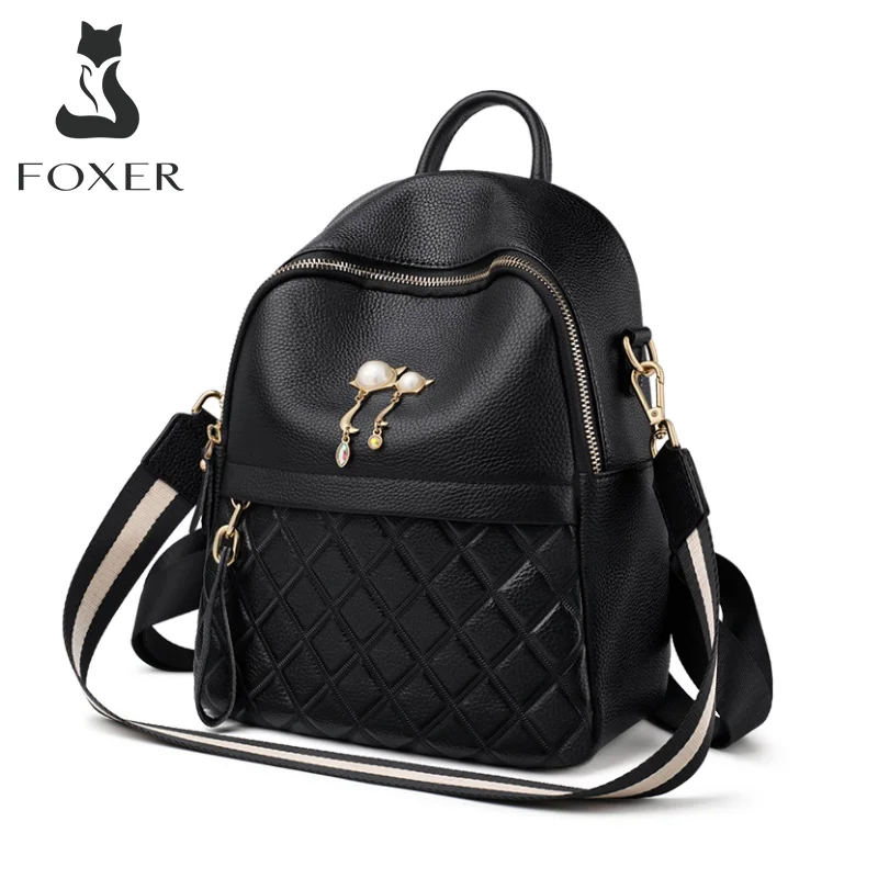 FOXER Women Backpack Genuine Leather Ladies Travel Rucksack Stylish Vacation Backpack for Female Commuter Shoulder Bag 9113041F
FOXER Women Backpack Genuine Leather Ladies Travel Rucksack Stylish Vacation Backpack for Female Commuter Shoulder Bag 9113041F