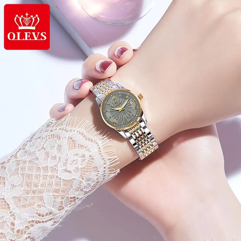 OLEVS Women Mechanical Watch Stainless Steel Wristwatch Automatic Self-wind Bracelet Relogios Femininos
OLEVS Women Mechanical Watch Stainless Steel Wristwatch Automatic Self-wind Bracelet Relogios Femininos