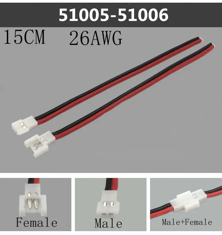 10PCS 51005 51006 MX 2.0mm pitch 2p 3p 4p aerial docking male and female docking Battery Charging Cable connection UL1007 26AWG
10PCS 51005 51006 MX 2.0mm pitch 2p 3p 4p aerial docking male and female docking Battery Charging Cable connection UL1007 26AWG
