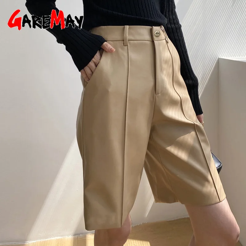 Autumn Winter Women's Leather Shorts 2021 Loose Black Classic Casual Soft Long Office Knee-length Shorts for Women with Pockets
Autumn Winter Women's Leather Shorts 2021 Loose Black Classic Casual Soft Long Office Knee-length Shorts for Women with Pockets