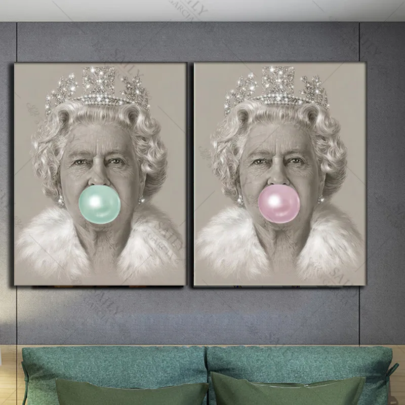 Modern Queen Bubble Gum Wall Art Painting Figure Elizabeth Ii Prints On Canvas Poster Painting Pictures Living Room Home Decor
Modern Queen Bubble Gum Wall Art Painting Figure Elizabeth Ii Prints On Canvas Poster Painting Pictures Living Room Home Decor