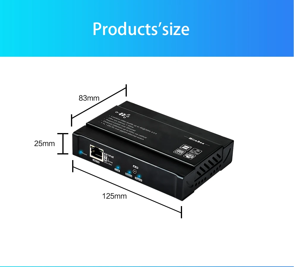 HDMI удлинитель без потерь 4K по IP через Cat5e Cat6 до 328ft (100m) поддерживает Dolby-true HD/DTS-HD