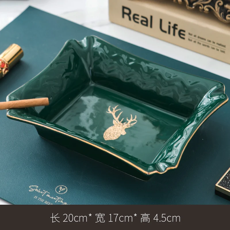 Portable Creative Ashtray Ornament Luxury Ceramic Deer Head Living Room Ashtray Modern Ceniceros Creativos Home Decoration DG50A
Portable Creative Ashtray Ornament Luxury Ceramic Deer Head Living Room Ashtray Modern Ceniceros Creativos Home Decoration DG50A
