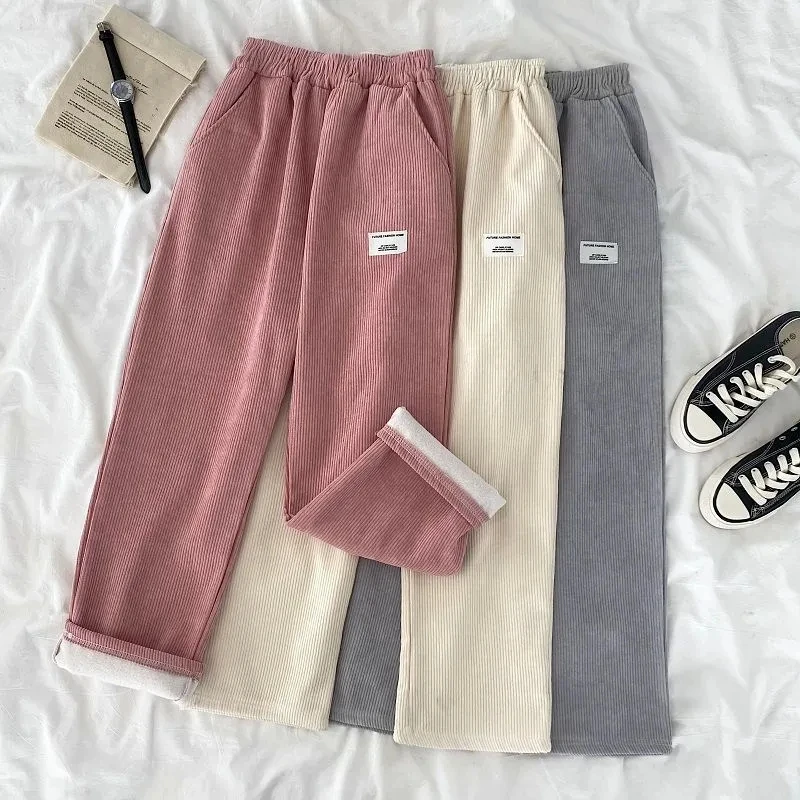 Corduroy Pants Women Autumn/Winter Casual Pants Korean Loose High Waist Wide Leg Pants 2023 New Plus Velvet Thicken Casual Pants
Corduroy Pants Women Autumn/Winter Casual Pants Korean Loose High Waist Wide Leg Pants 2023 New Plus Velvet Thicken Casual Pants