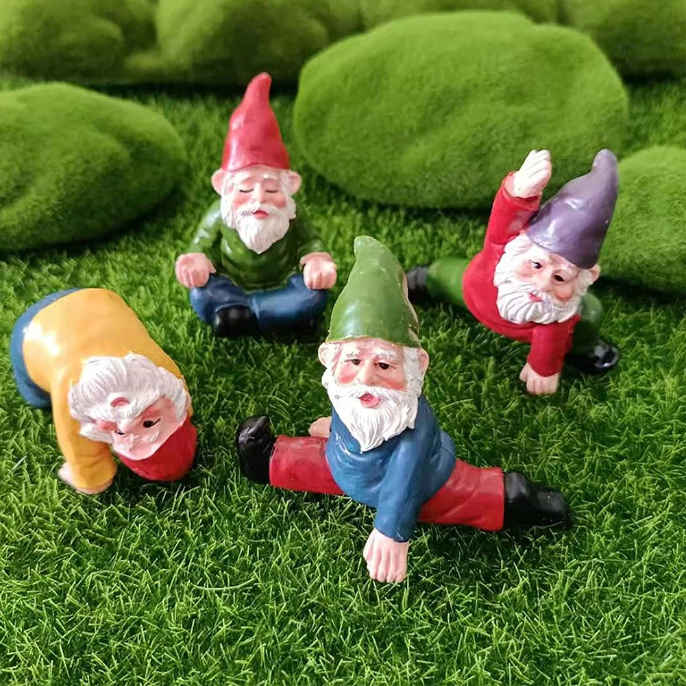 4pcs Resin Yoga Dwarfs Figurines Statue Fairy Mini Garden Gnome Sculpture Decor Funny Miniature Gnomes Home Decoration
4pcs Resin Yoga Dwarfs Figurines Statue Fairy Mini Garden Gnome Sculpture Decor Funny Miniature Gnomes Home Decoration