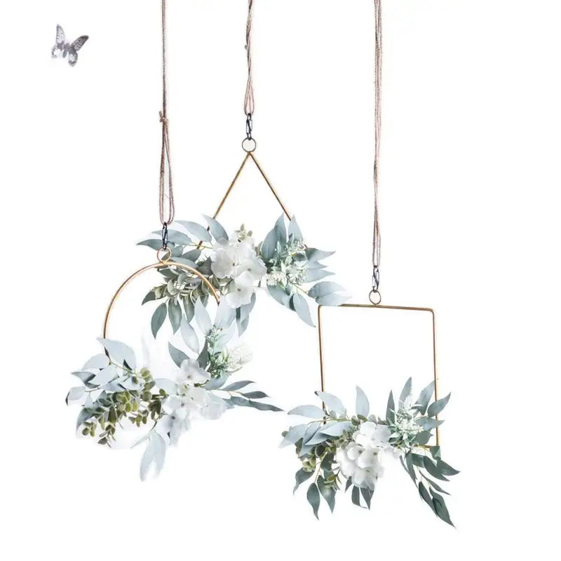 Geometric Metal Garland Home Decoration Simulation Hydrangea Backdrop Wall Ornament Wreath Home Garden Office Decoration J
Geometric Metal Garland Home Decoration Simulation Hydrangea Backdrop Wall Ornament Wreath Home Garden Office Decoration J