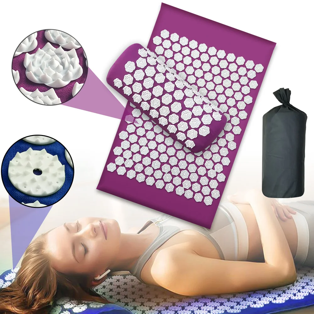 Acupressure Massage Mat Shakit Mat Relieve Back Neck Foot Pain Spike Mat Kuznetsov's Applicator Back Massager Cushion Yoga Mat
Acupressure Massage Mat Shakit Mat Relieve Back Neck Foot Pain Spike Mat Kuznetsov's Applicator Back Massager Cushion Yoga Mat