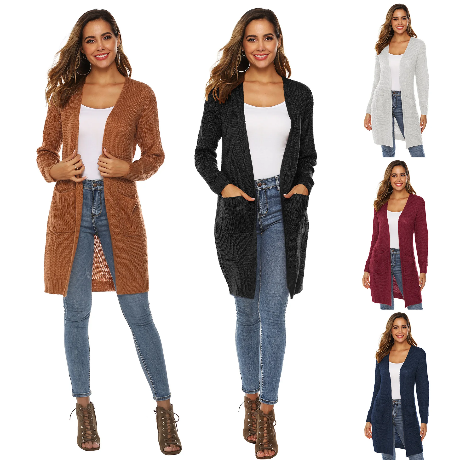 2020 New Sweater Pure Color Big Bag Sweater Cardigan Medium And Long Coat Female Explosion In Europe And America Women Sweater
2020 New Sweater Pure Color Big Bag Sweater Cardigan Medium And Long Coat Female Explosion In Europe And America Women Sweater