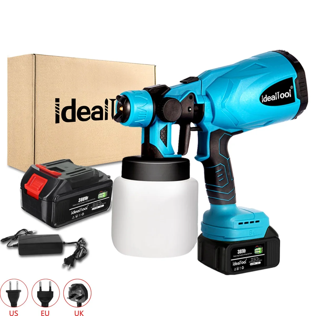 Electric Spray Gun Household Disinfection Sterilization Portable Paint Sprayer For Makita 18V Battery with 0/1/2 Battery
Electric Spray Gun Household Disinfection Sterilization Portable Paint Sprayer For Makita 18V Battery with 0/1/2 Battery