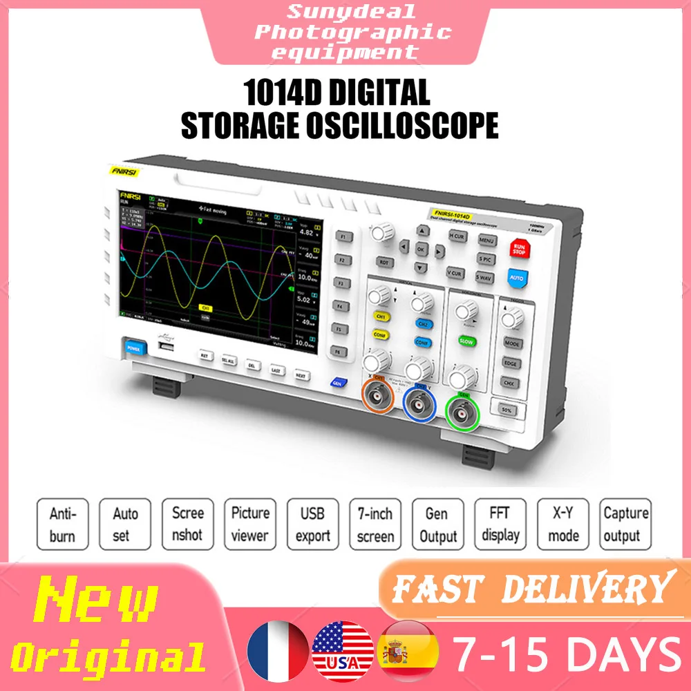 Осциллограф 2 в 1, 7-дюймовый TFT ЖК-дисплей, двухканальный входной генератор сигналов, осциллограф 100 МГц * 2, цифровые осциллографы
Осциллограф 2 в 1, 7-дюймовый TFT ЖК-дисплей, двухканальный входной генератор сигналов, осциллограф 100 МГц * 2, цифровые осциллографы