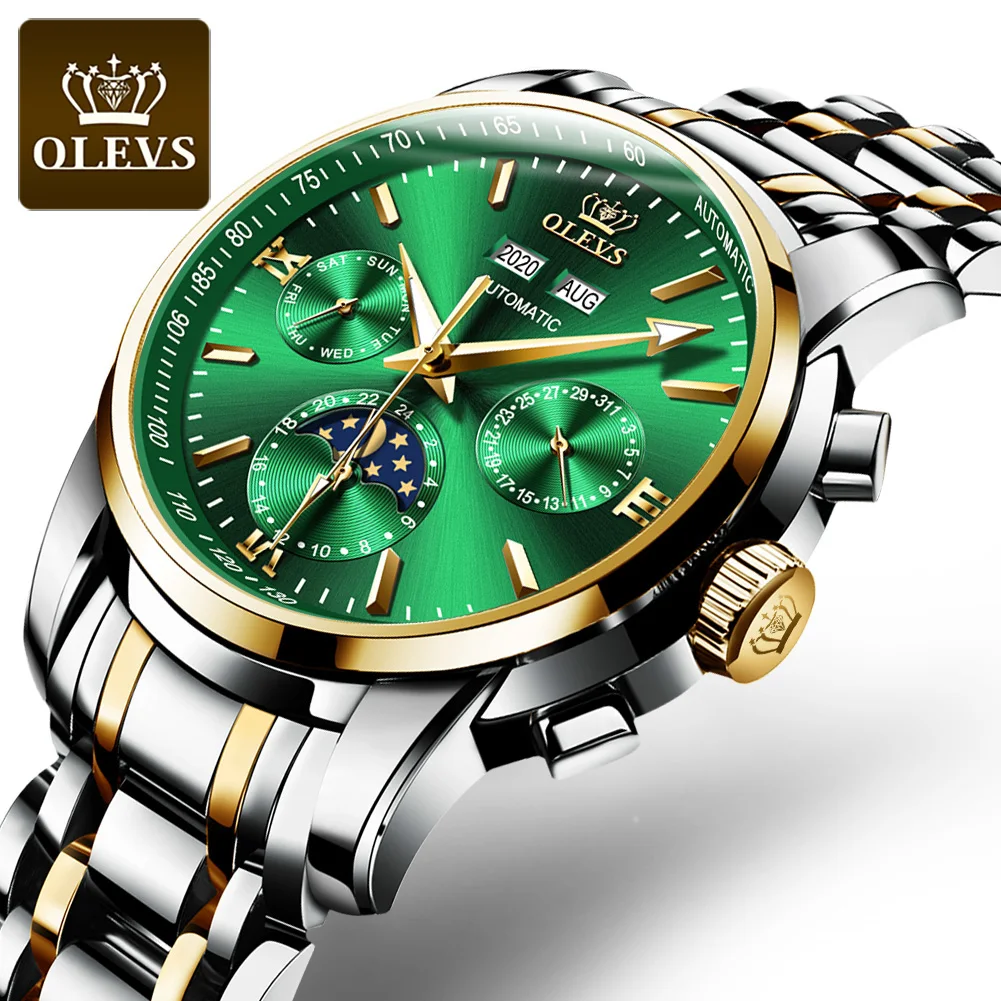 OLEVS Top Brand Men Automatic Mechanical Watch Deep Waterproof Stainless Steel Watchstrap Male Wrist Automatic Watches
OLEVS Top Brand Men Automatic Mechanical Watch Deep Waterproof Stainless Steel Watchstrap Male Wrist Automatic Watches