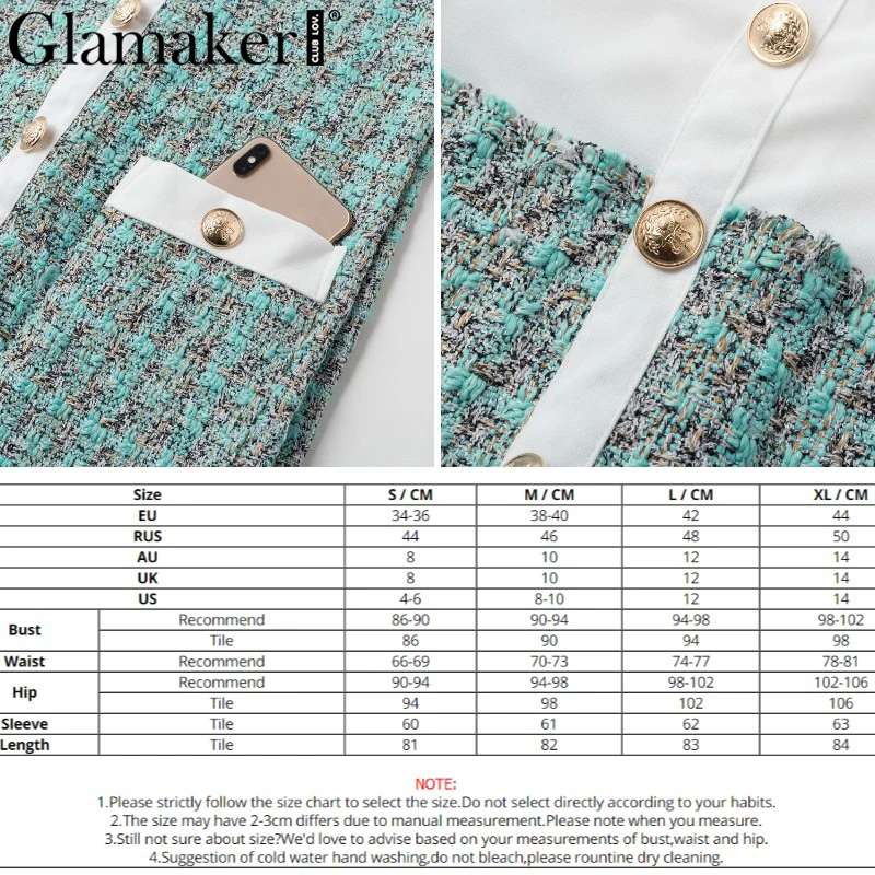 Tweed Plaid Patchwork Office Dress Women Buttons High Waist Bodycon Dress Sexy Elegant Party Short Spring Dress 2020
Tweed Plaid Patchwork Office Dress Women Buttons High Waist Bodycon Dress Sexy Elegant Party Short Spring Dress 2020