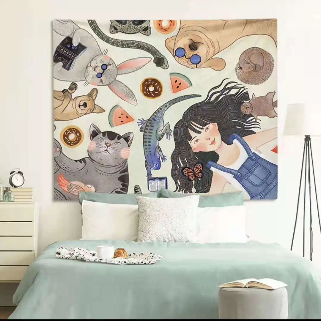 Nordic Tapestry Ins Style Rобелен Hanging Cloths Bedside Tapiz Printing Aesthetic Wall Decoration Room Layout Background Cloth
Nordic Tapestry Ins Style Rобелен Hanging Cloths Bedside Tapiz Printing Aesthetic Wall Decoration Room Layout Background Cloth
