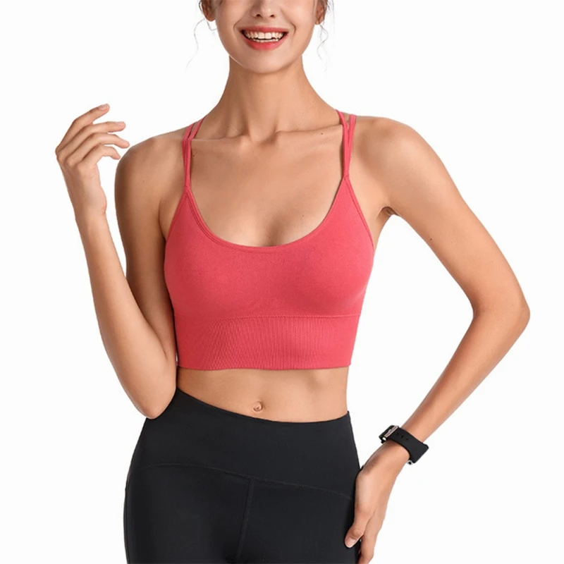 Breathable Sport Bra Top Gym Fitness Workout Sport Bra Cross Back Yoga Bra Women Padded Push up Sports Bras Shockproof #110
Breathable Sport Bra Top Gym Fitness Workout Sport Bra Cross Back Yoga Bra Women Padded Push up Sports Bras Shockproof #110